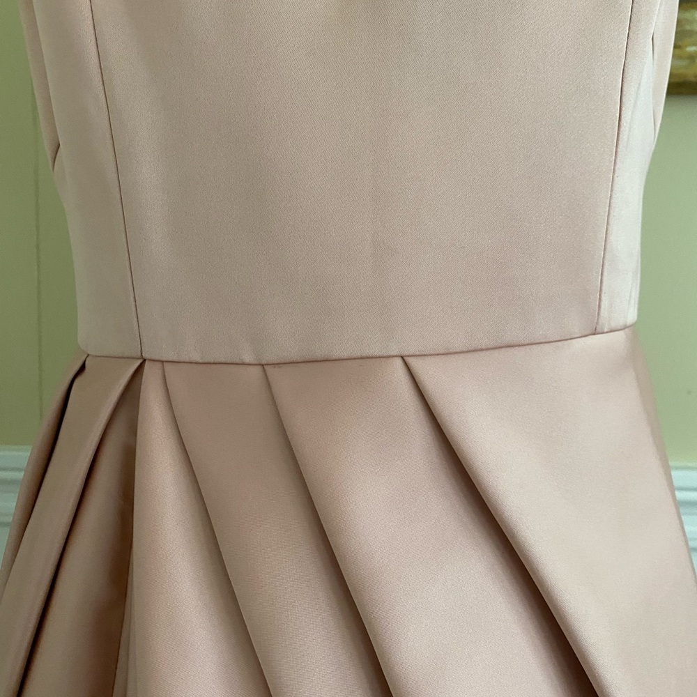 Flor et.al Satin V-neck A Line Gown - Picture 9 of 16